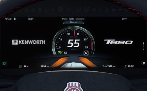 Kenworth T680 Next Gen Improved Dashboard